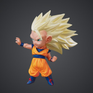Goku Ssj3 Chibi 3D model