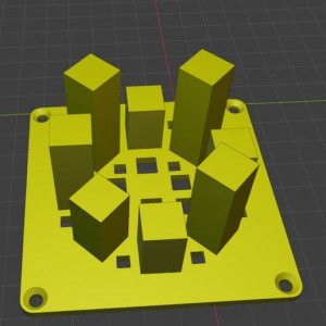 fan 80 pc pixel pexelado 3D model