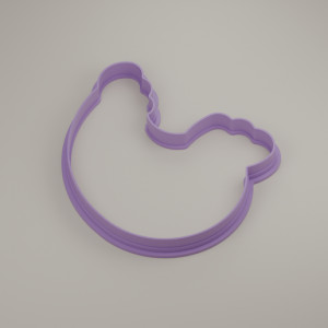 Hen Cookie Cutter 3D model