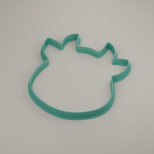 Bull Head Cookie Cutter 3D model