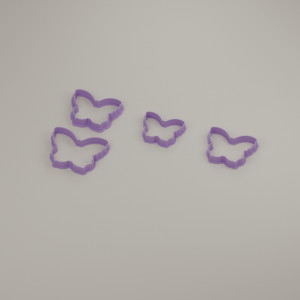 Spread Wing Butterfly Cookie Cutter 3D model
