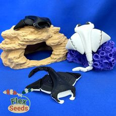 Flexi Mini Manta Ray - Flapping Fins 3D model