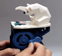 Polar Bear with Seal (automata) 3D model