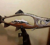 Coho salmon scene 3D model