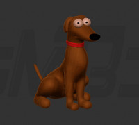 Simpson's Little Santa 3D model