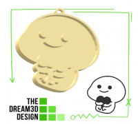 LOVE STICKER KEYCHAIN 3D model