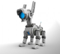 futuristic dog 3D model