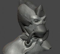 Oxygenman 3 bust head art 3D model