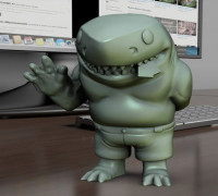 FUNKO POP SHARK KING 3D model