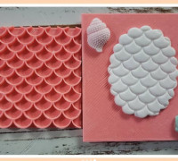 STAMP COOKIE FISH SCALES TEXTURE 3D model
