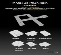 Modular Road Grid Low Roads Addon 3D model