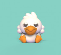 Cod583 - Baby Pelican 3D model