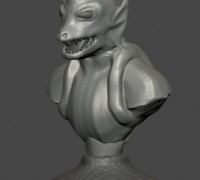 Lizard fantasy busta art 3D model
