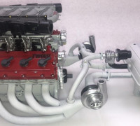 FERRARI F40 ENGINE 3D model
