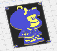 Mafalda keychain 3D model