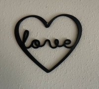 Quote Love Heart 3D model
