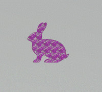 Bunny rabbit silhouette 3D model