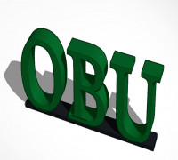 OBU Desk Stand 3D model