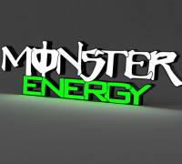 MONSTER ENERGY LED 3D model