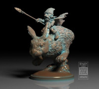 Gnome Rabbit Rider 3D model