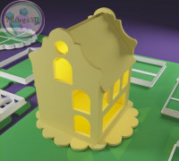 House cookie cutter 3D model