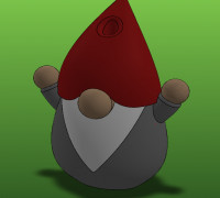 Happy Gnome Fan Chain Pull 3D model