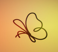 Butterfly frame 3D model