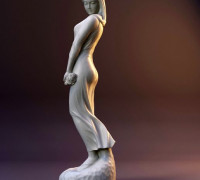 girl statue 3D model