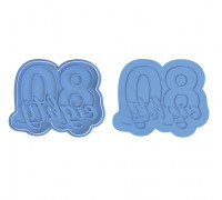 Eighty Cookie Cutter (Embosser Included) 3D model