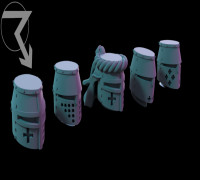 Greathelm Knight Conversion Bits (Miniature) 3D model