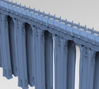 Fantasy bridge long 3D model