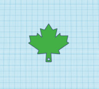 Maple Leaf key chain 3D model