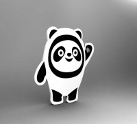 BingDwenDwen Keychain 3D model