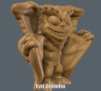 Evil Gremlin (Easy print no support) 3D model
