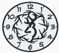 2D Buck with antler ring 3D model