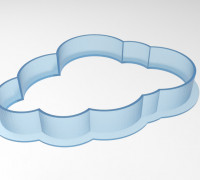 Two Cloud Cookie Cutters 3D model