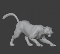 Mountain lion 3D model