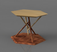 hexagonal Tensegrity table 3D model