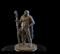 Elf Mage Miniature 3D model