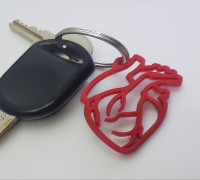 Heart Keychain 3D model
