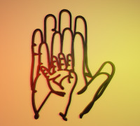 box hands 3D model