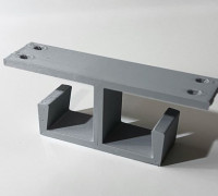 Cable double holder for table / Under desk cable holder 3D model