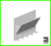 Mailbox for letters and keys 3D model