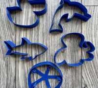 Ocean-themed cookie cutter set 3D model