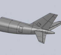 1/30 Scale A330-300 Tail Section - RC EDF 3D model