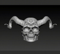 Evil Skull Recipient 3D model
