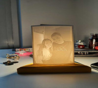 Lithopane Stand GU10 3D model