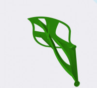 Leaf shaped wall bracket 3D model