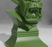 Savage Orc Bust 3D model