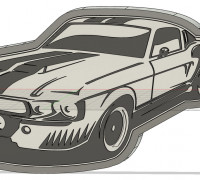 mustang lamp 3D model
